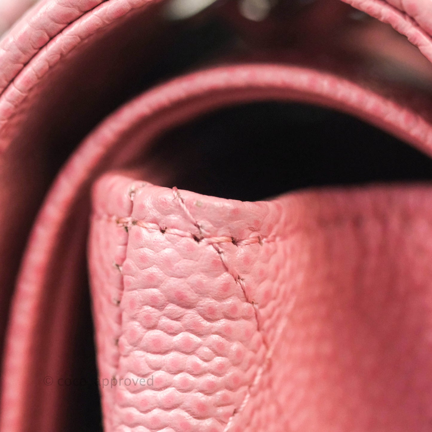 Chanel Quilted M/L Medium Double Flap Pink Caviar Silver Hardware