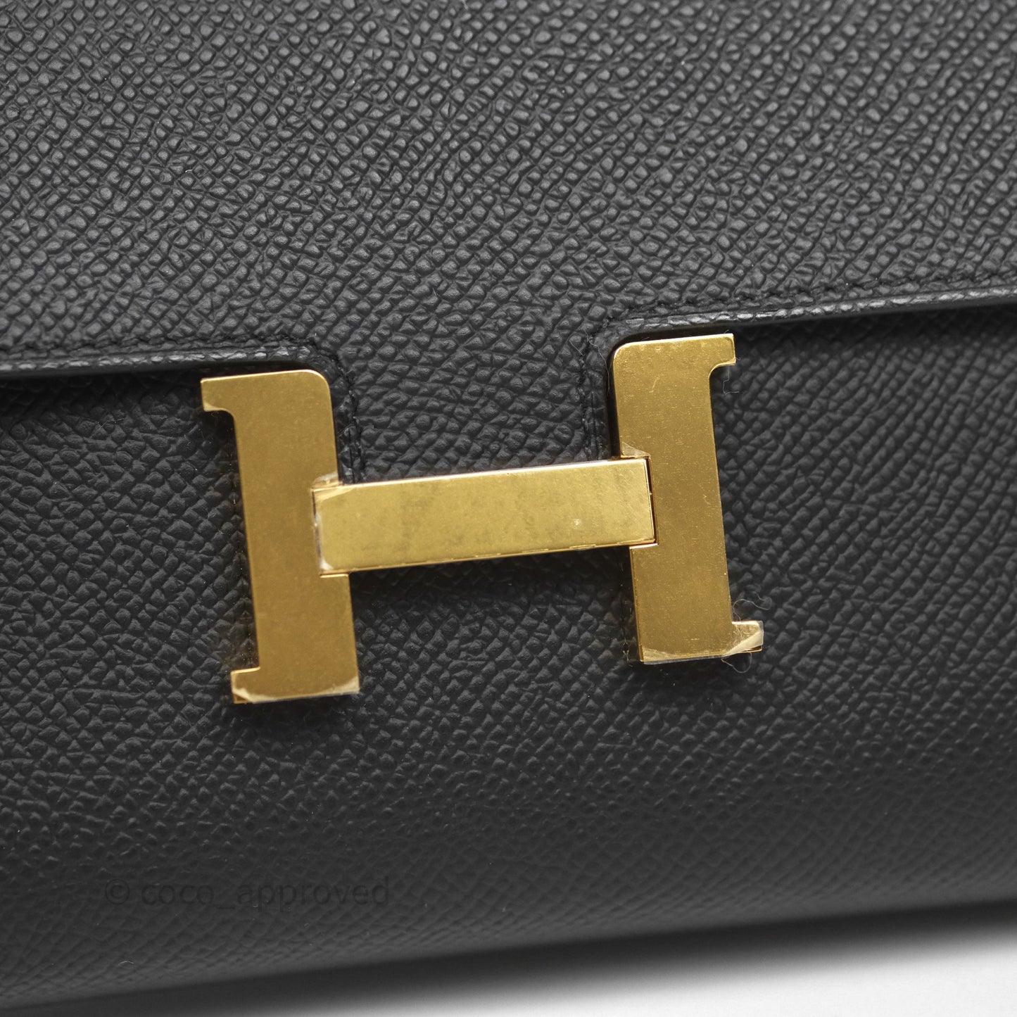 Hermès Constance Long To Go Wallet Black Noir 89 Epsom Gold Hardware