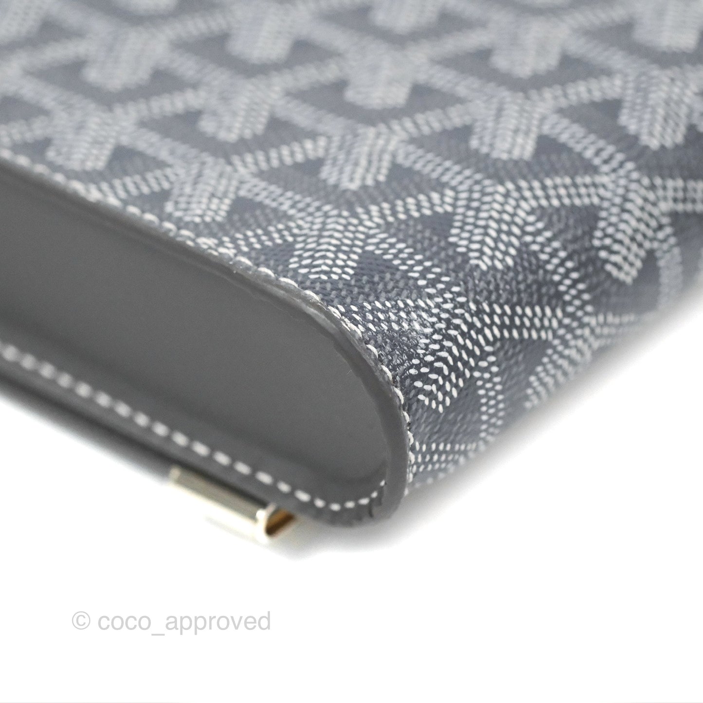 Goyard Monte-Carlo PM Clutch with Strap Grey Goyardine Canvas