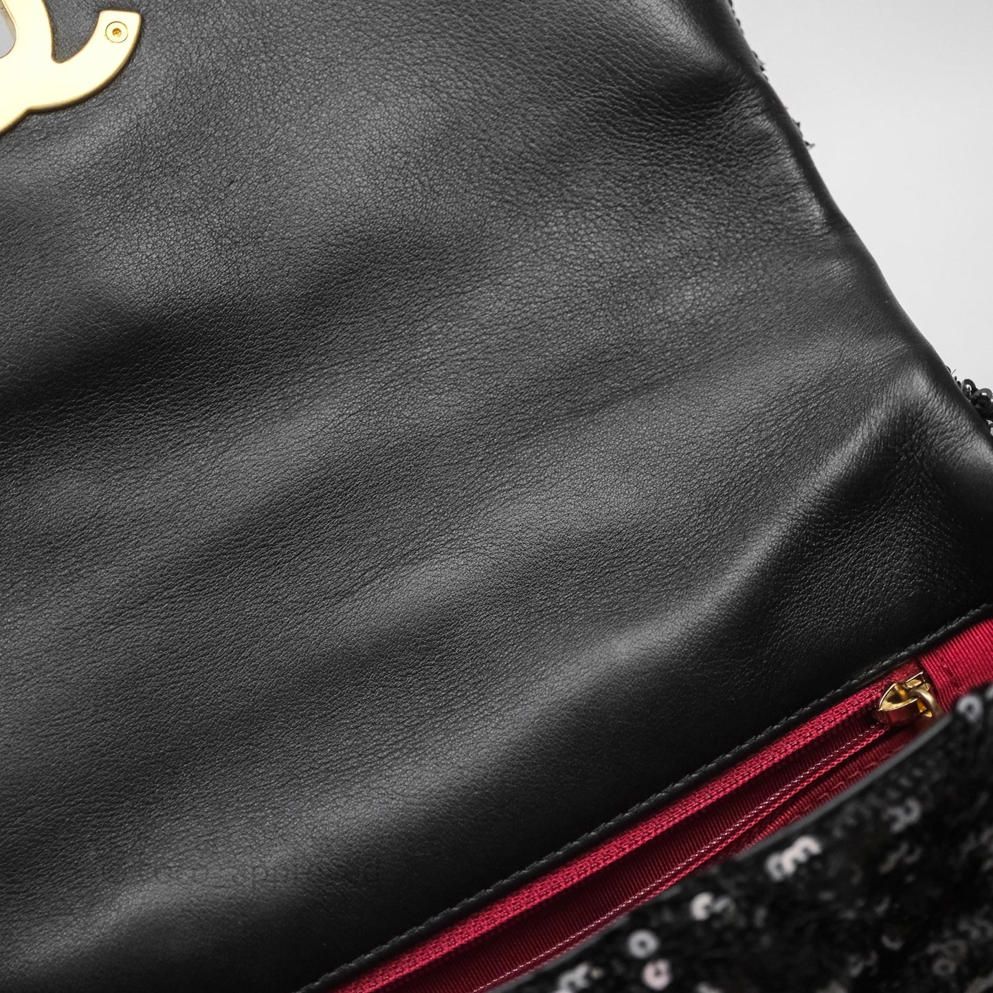 Chanel 19 Small Sequin Black Mixed Hardware