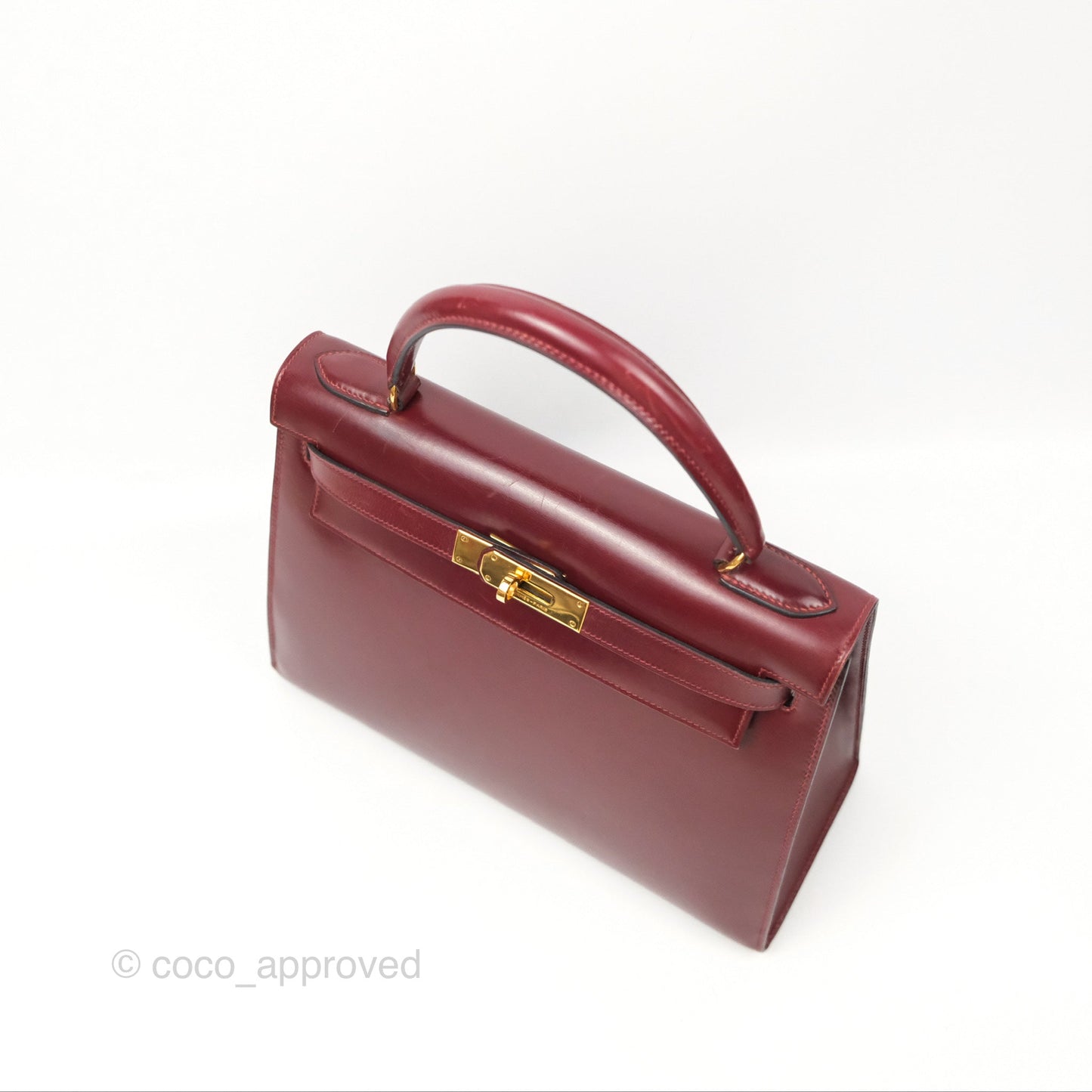 Hermès Kelly Sellier 28 Box Rouge Gold Hardware