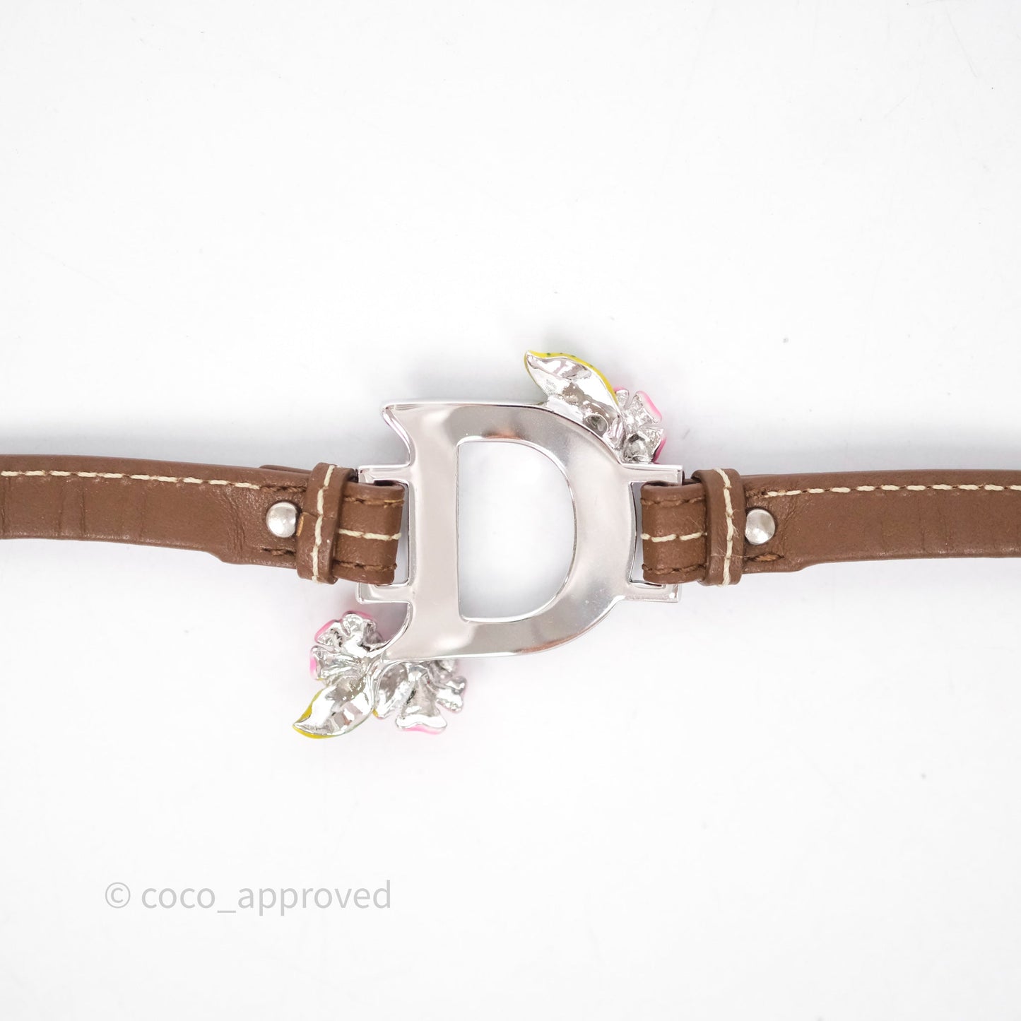 Christian Dior Flower Brown Bracelet