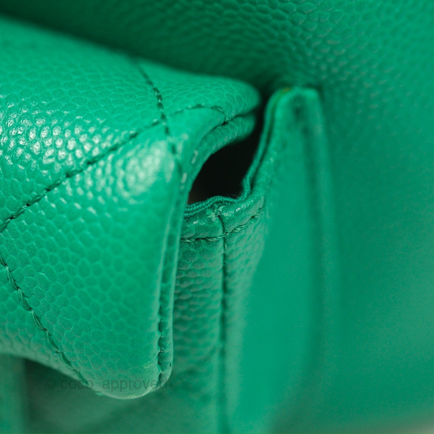 Chanel Duma Backpack Small Green Caviar Gold Hardware 23P