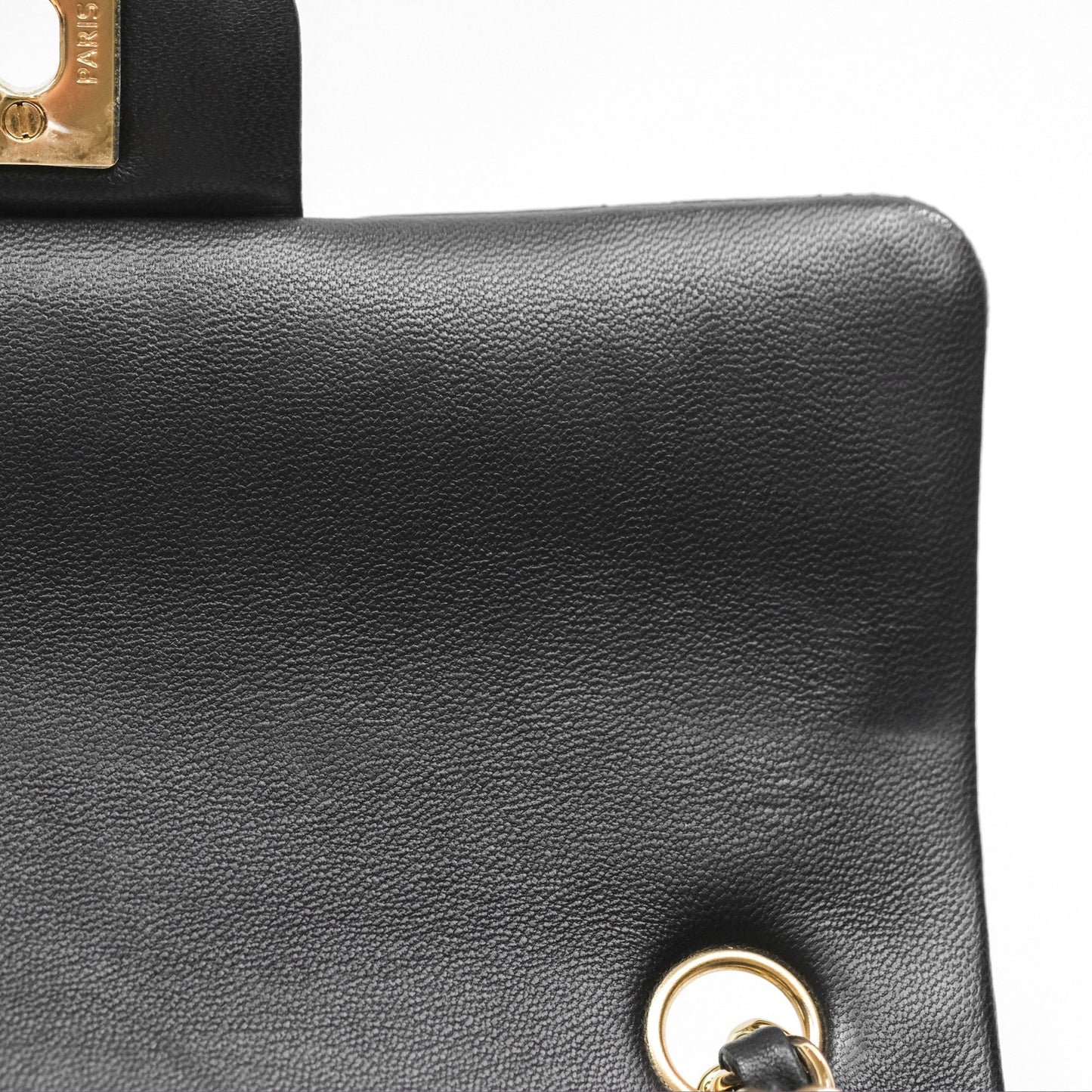 Chanel Quilted Mini Rectangular Black Lambskin Gold Hardware