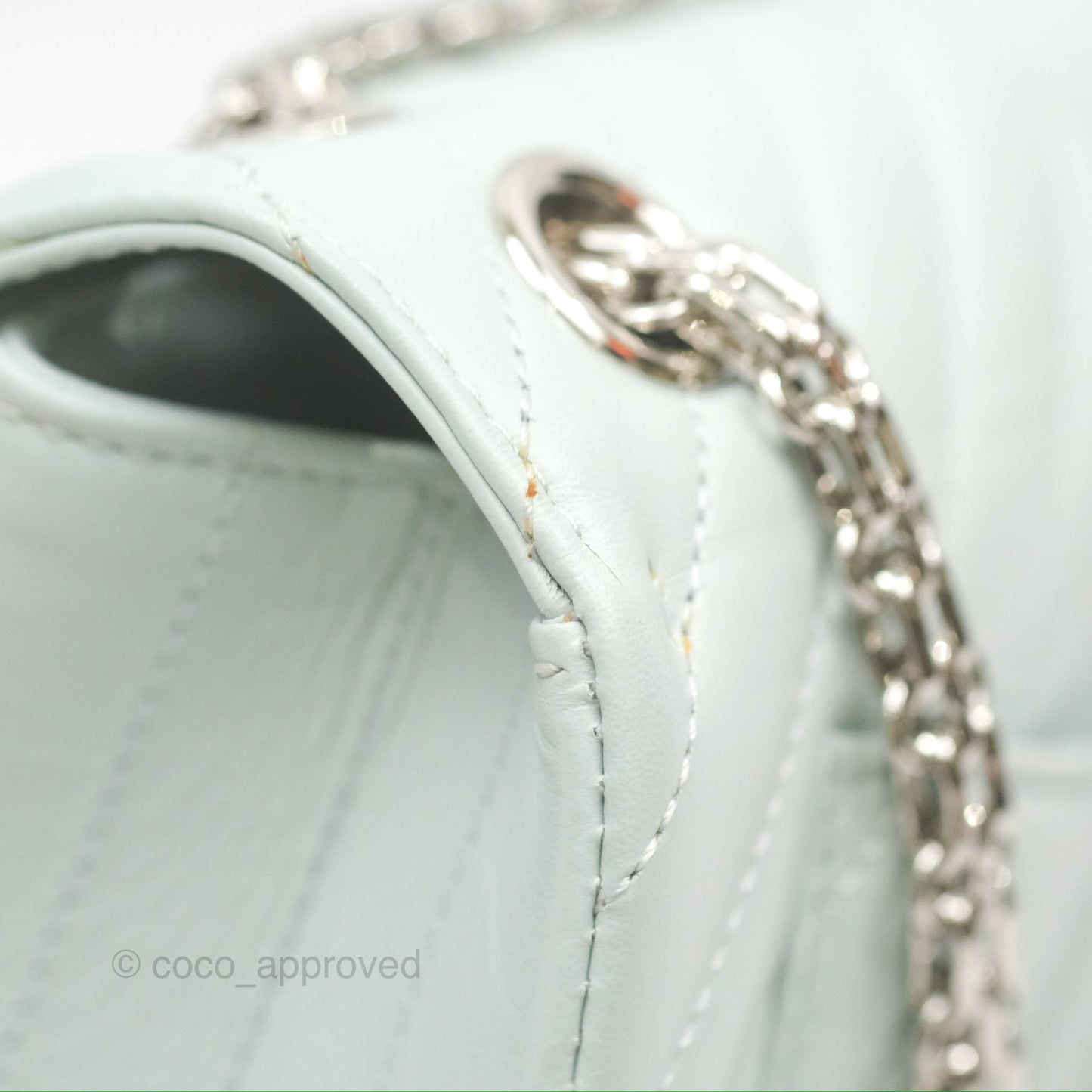 Chanel Mini Reissue 224 Blue Aged Calfskin Silver Hardware