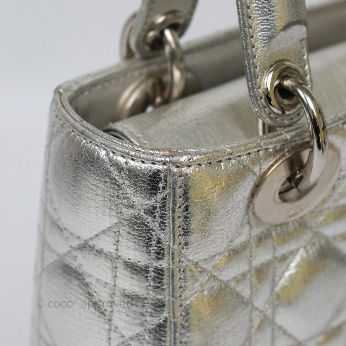 Dior My ABCDior Lady Dior Metallic Silver Cannage
