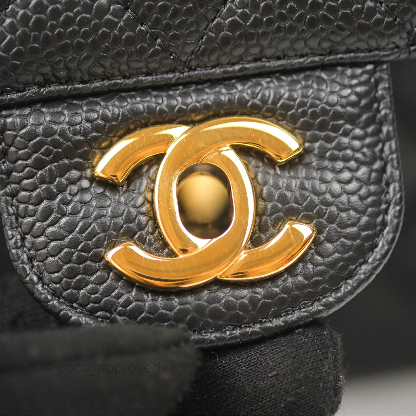 Chanel Classic Small S/M Flap Black Caviar Gold Hardware