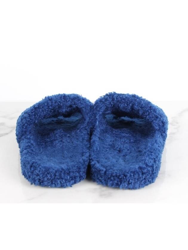 Luxury Balenciaga fur slide sandals 40