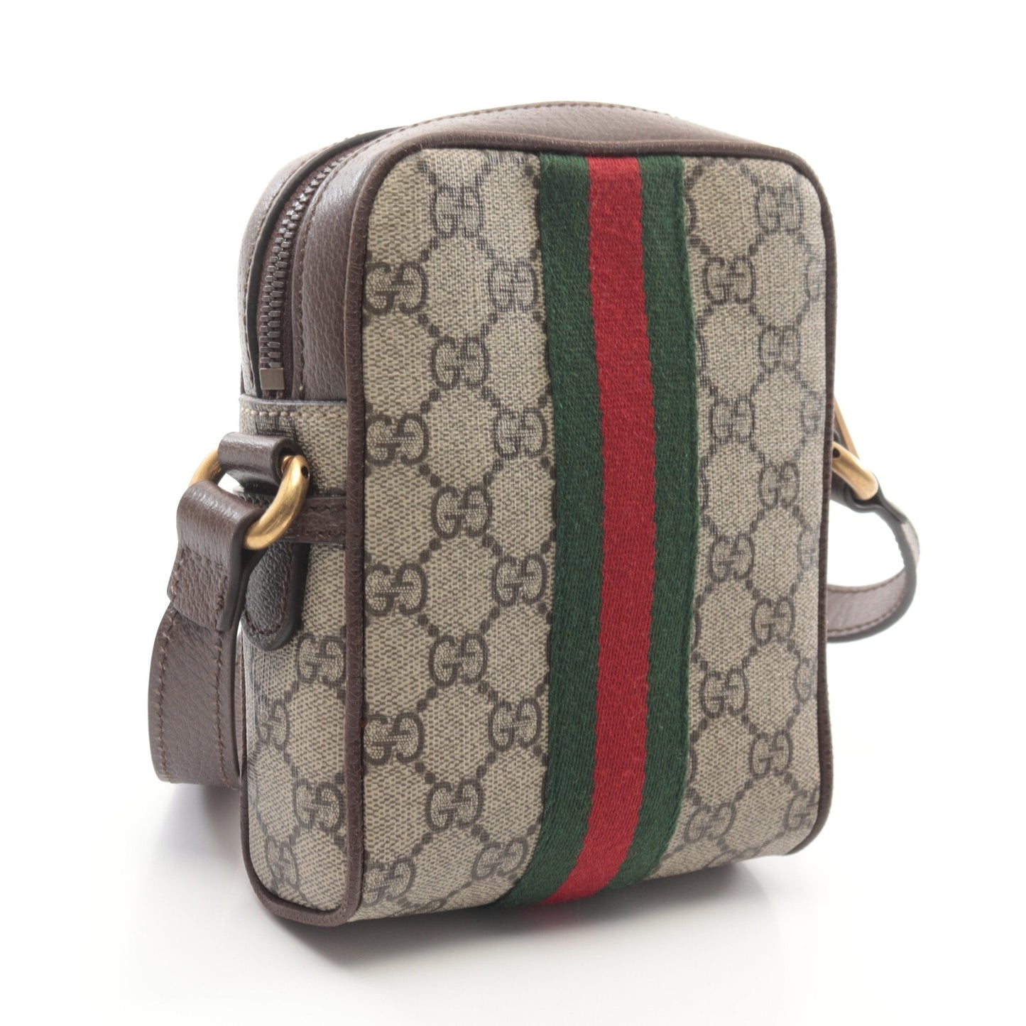 Luxury Gucci Trending 2025 Ophidia GG Supreme Shoulder bag PVC Leather Beige Dark brown Multicolor