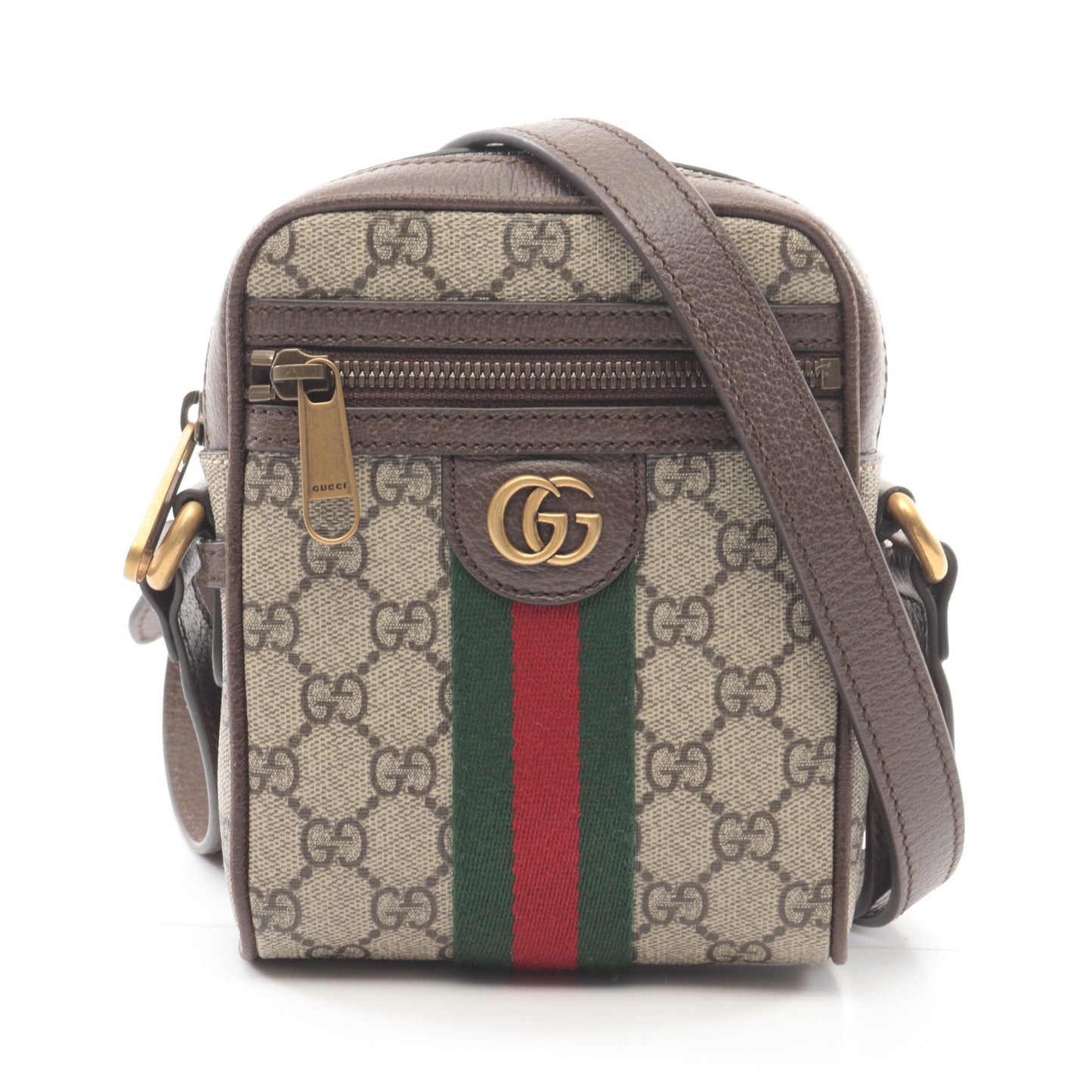 Luxury Gucci Trending 2025 Ophidia GG Supreme Shoulder bag PVC Leather Beige Dark brown Multicolor