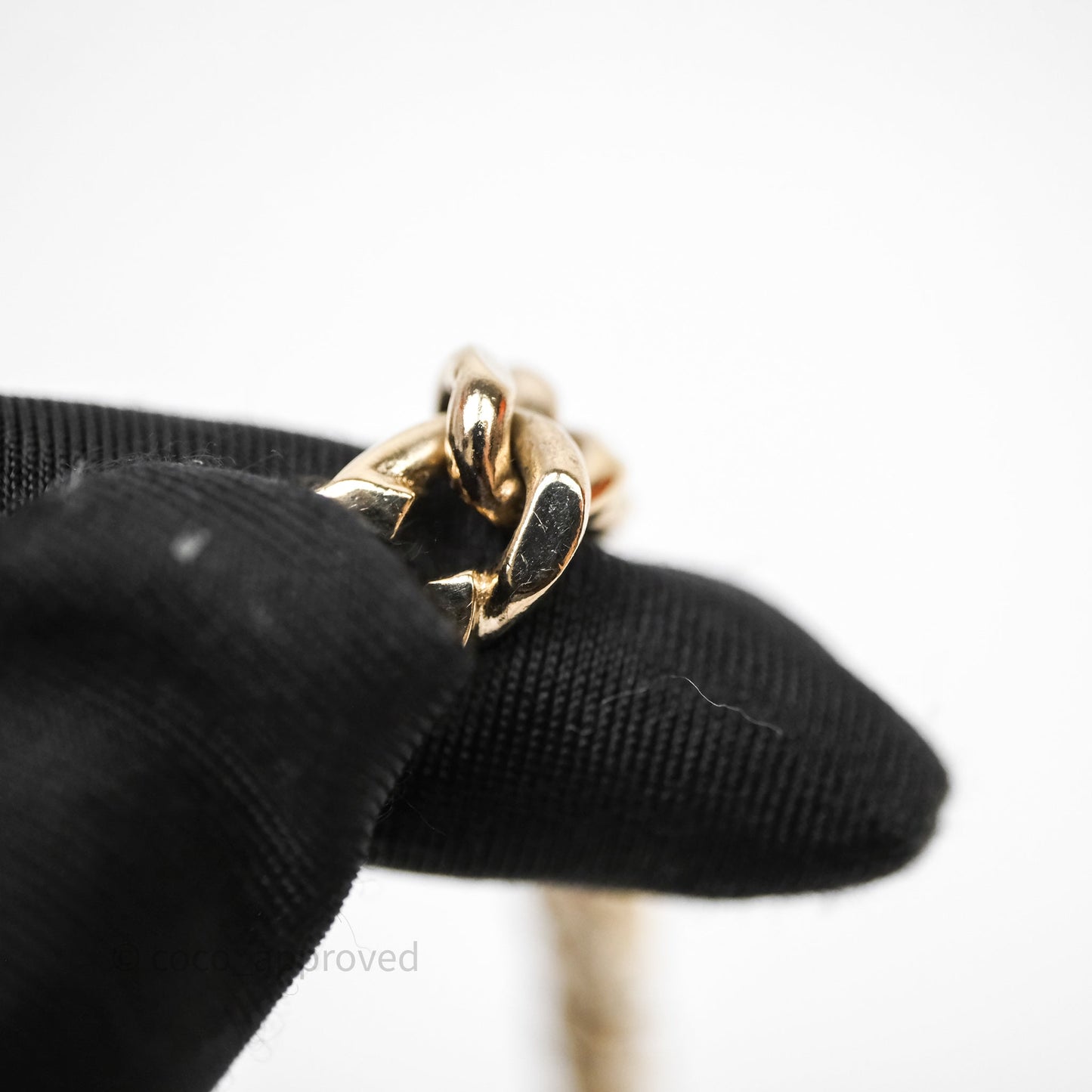 Chanel White CC Logo Chocker Gold Tone 22S