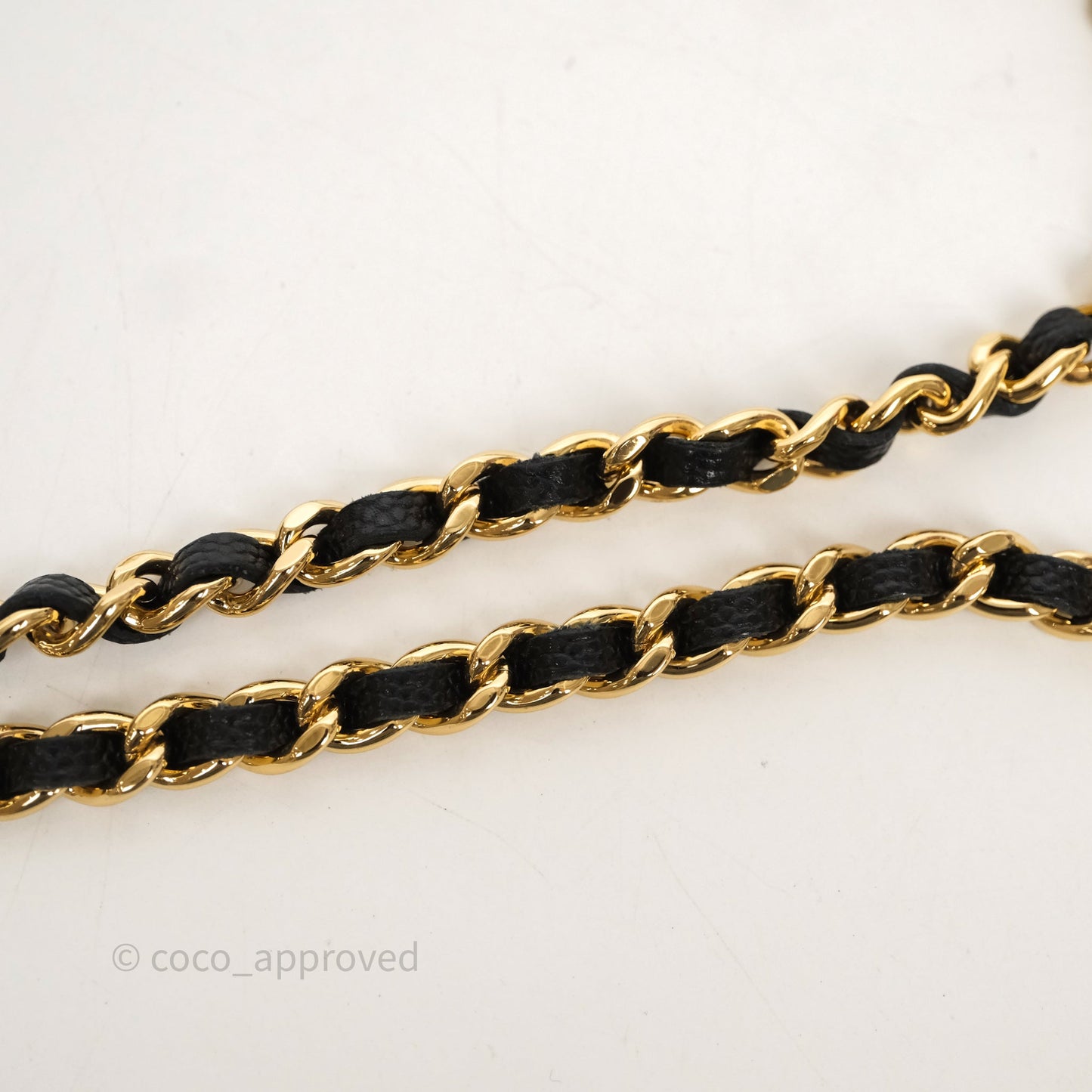 Chanel Clutch on Chain Black Caviar Gold Hardware 25A