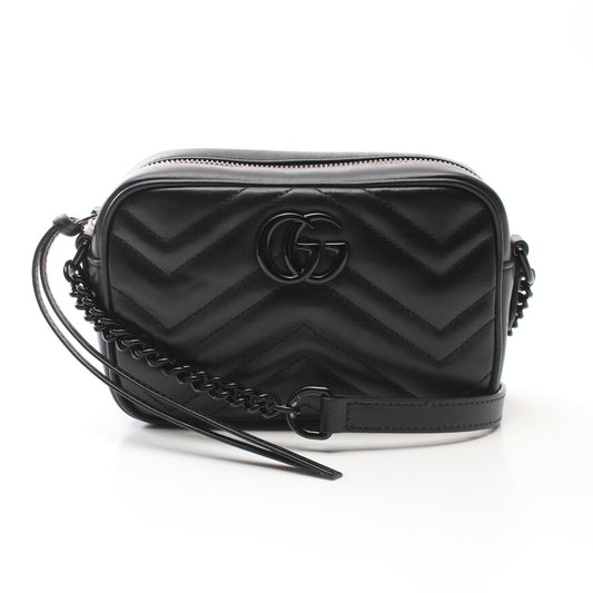 Luxury Gucci Trending 2025 GG Marmont Shoulder bag Leather Black