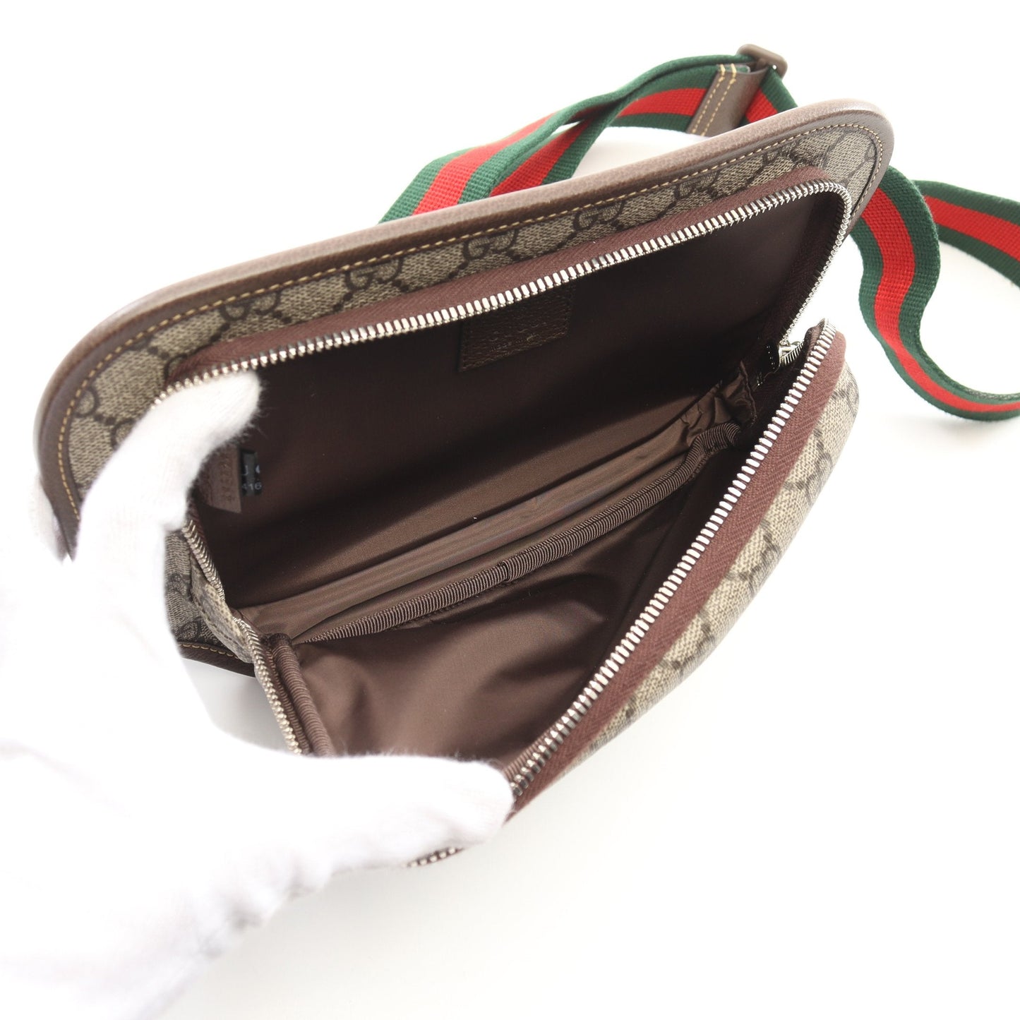 Luxury Gucci Trending 2025 GG Supreme Belt bag Body bag Waist bag PVC Leather Beige Dark brown