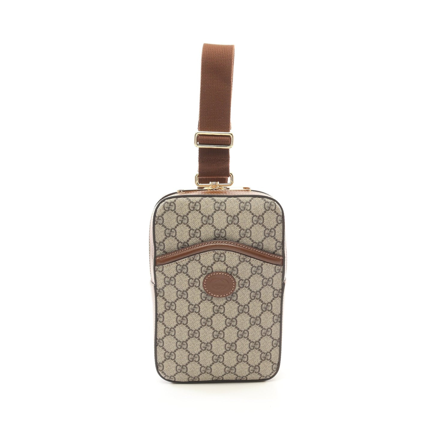 Luxury Gucci Trending 2025 Interlocking G GG Supreme Body bag PVC Leather Beige Brown