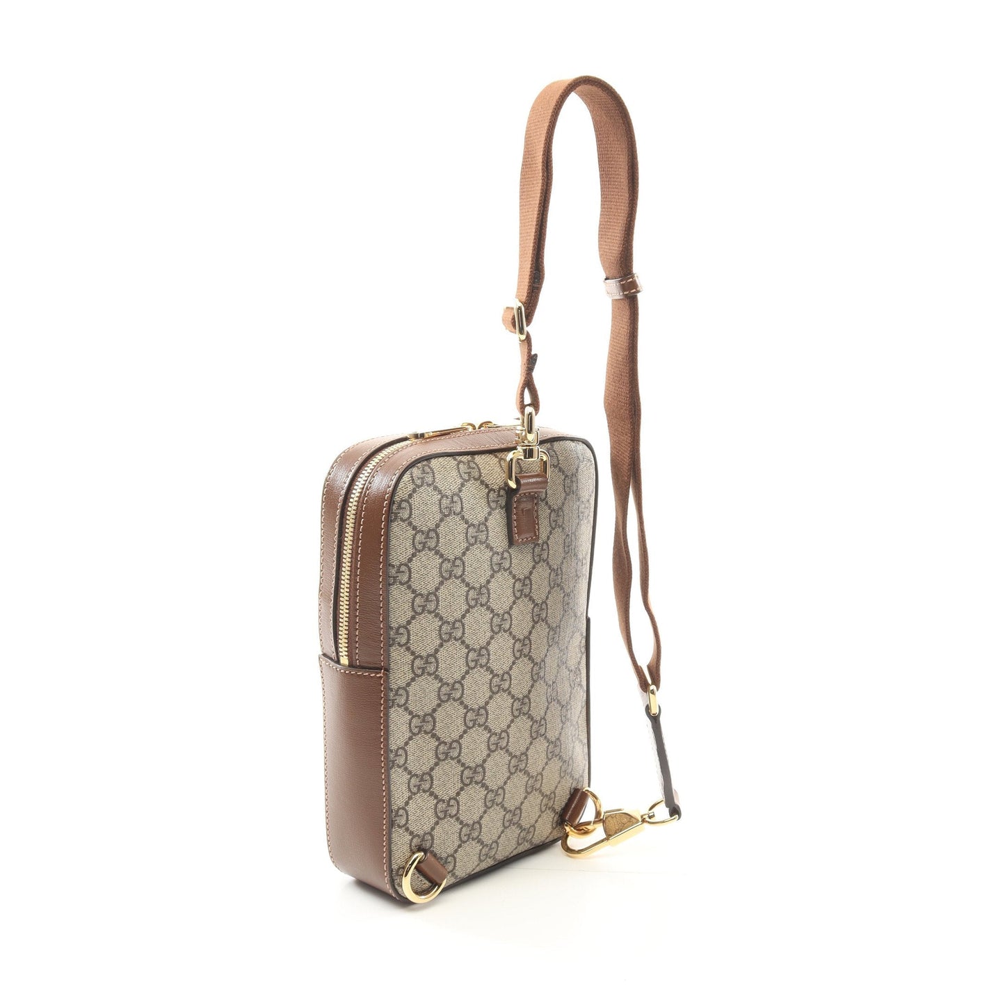 Luxury Gucci Trending 2025 Interlocking G GG Supreme Body bag PVC Leather Beige Brown