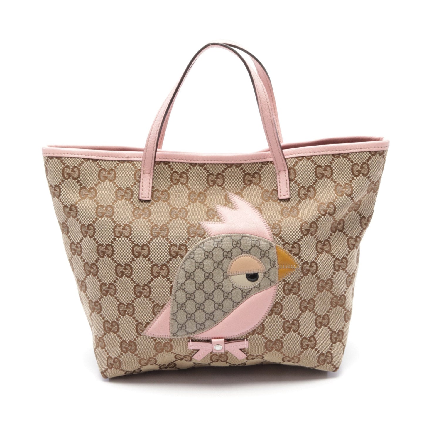 Luxury Gucci Trending 2025 Children's Zoo Papagallo GG canvas Handbag Tote bag Canvas PVC Leather Beige Pink Kids