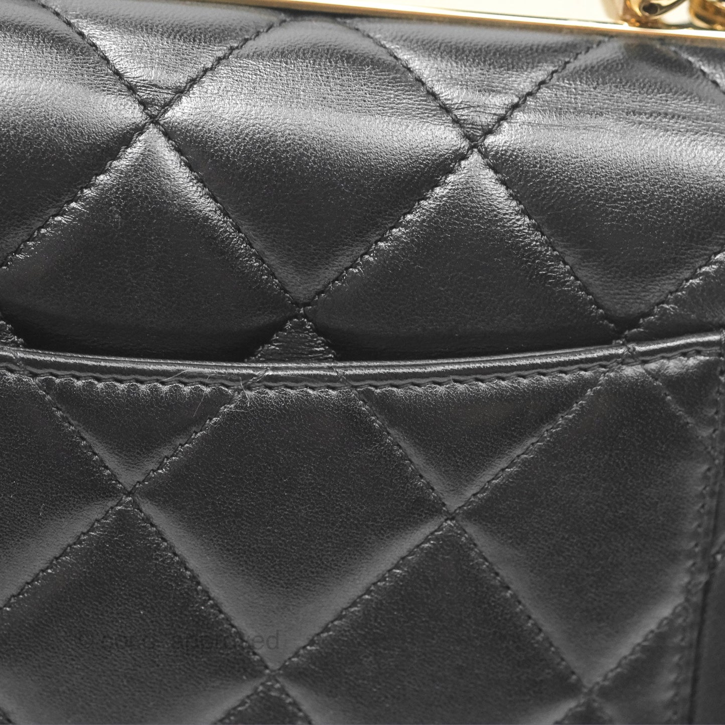 Chanel Small Trendy CC Black Lambskin Gold Hardware