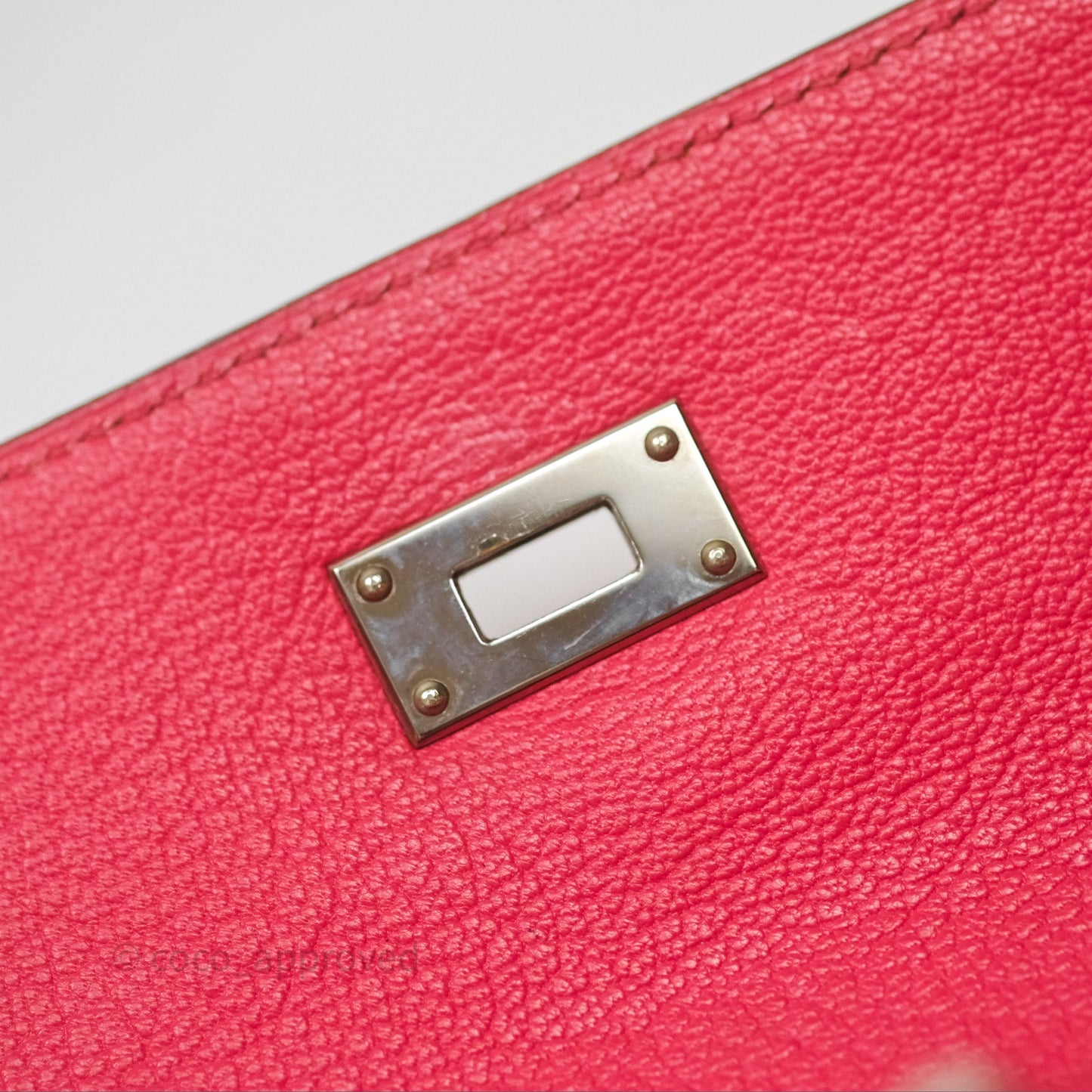 Hermès Kelly Wallet Pink Chevre Mysore Palladium Hardware