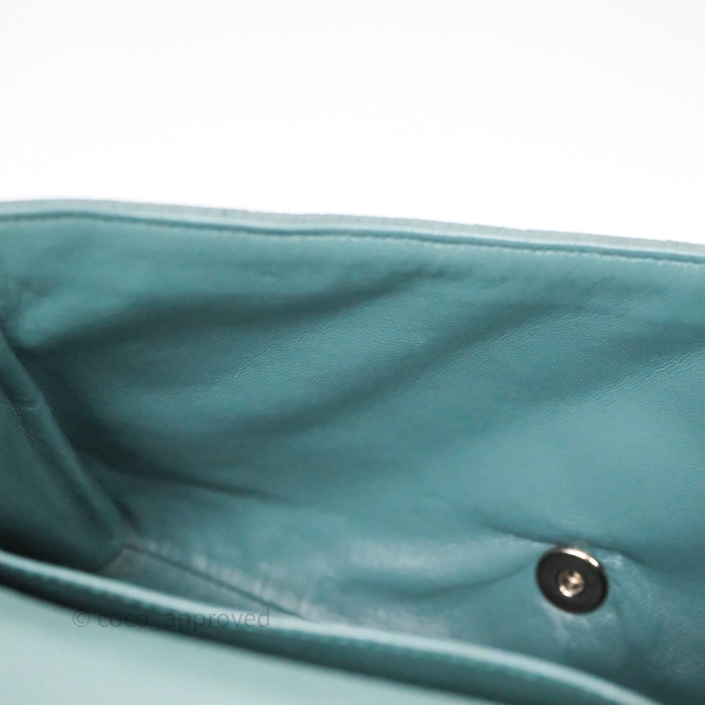 Chanel Quilted Clutch with Chain Green Caviar Gold Hardware