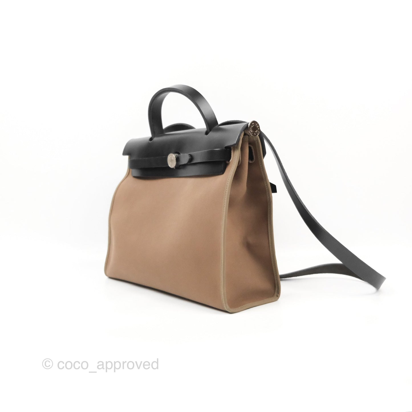 Hermès Herbag Zip 31 Ebene/Etoupe Canvas Palladium Hardware