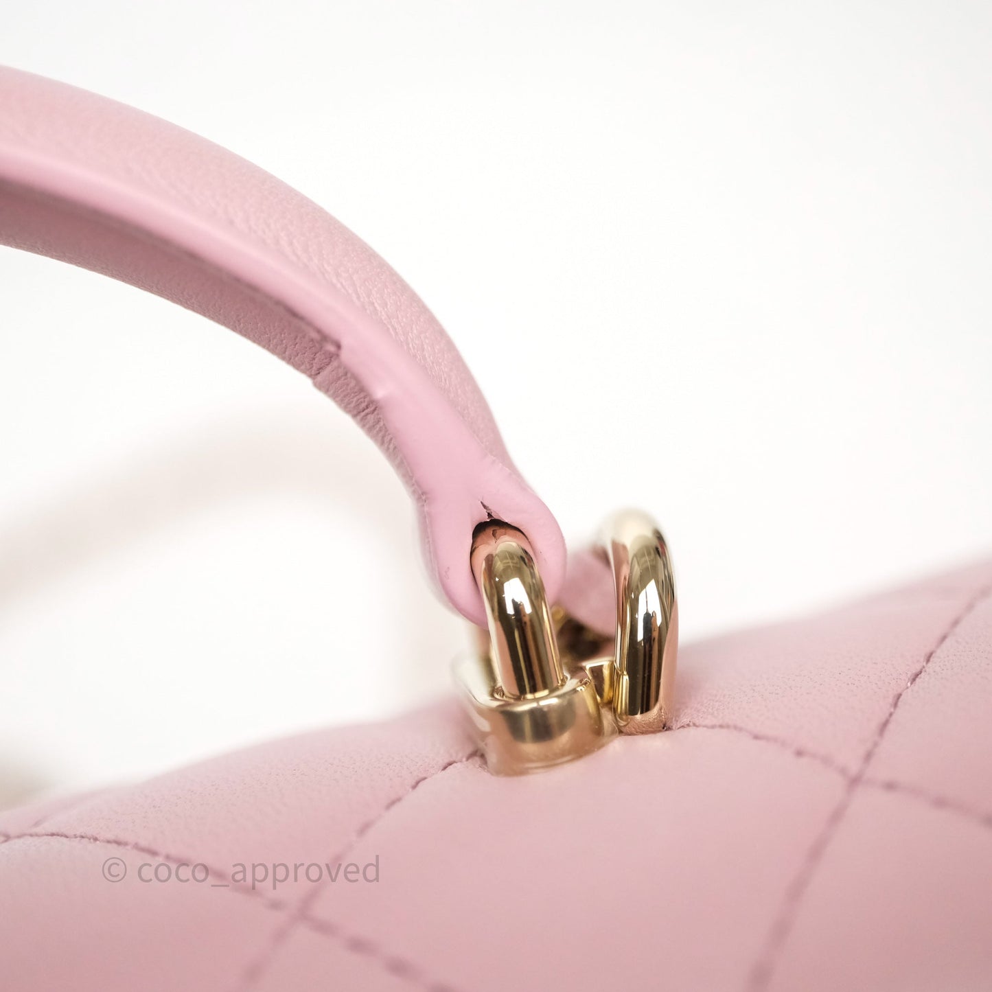 Chanel Top Handle Mini Rectangular Flap Lilac Pink Lambskin Gold Hardware