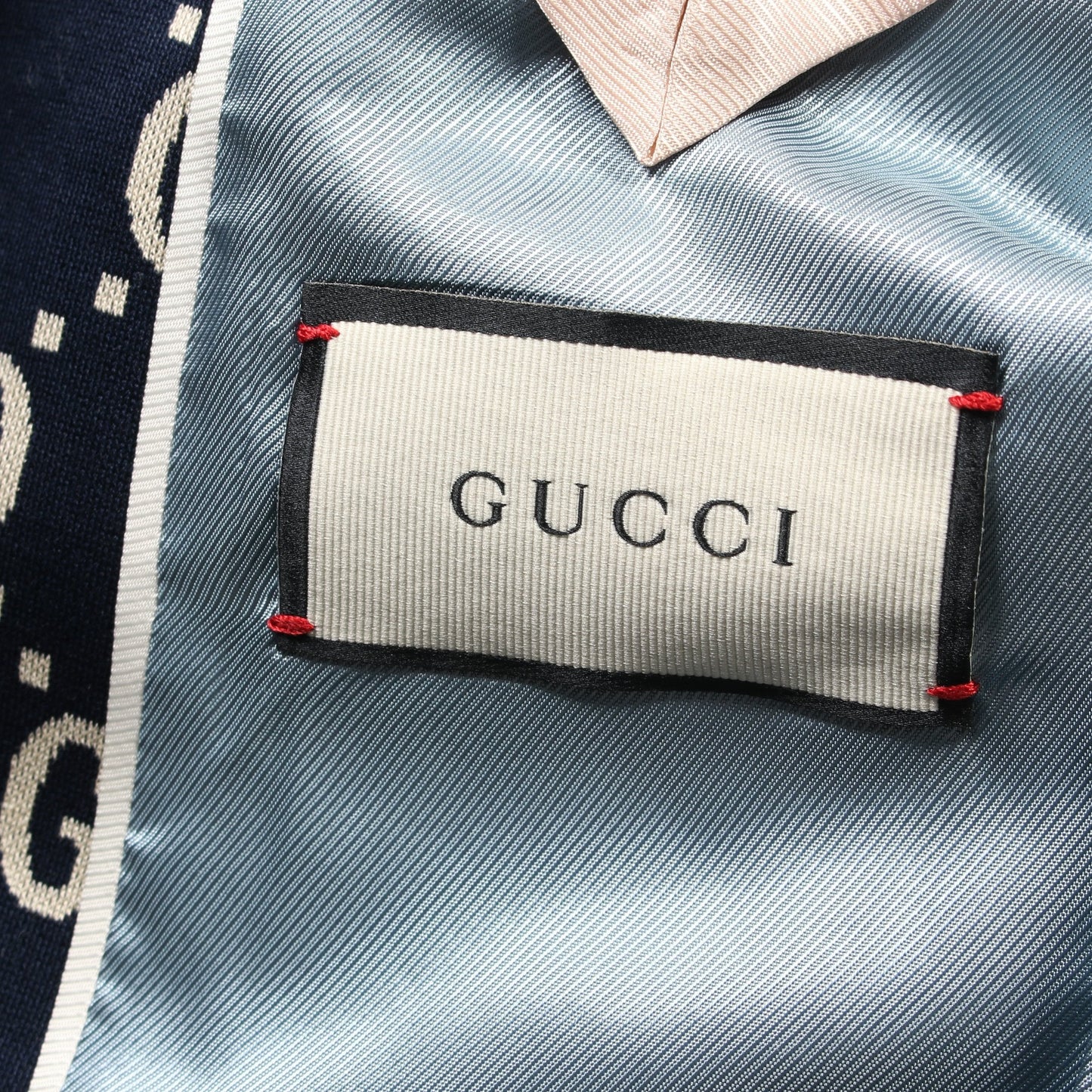 Luxury Gucci Trending 2025 GG jacquard Tailored jacket Cotton Wool Navy White