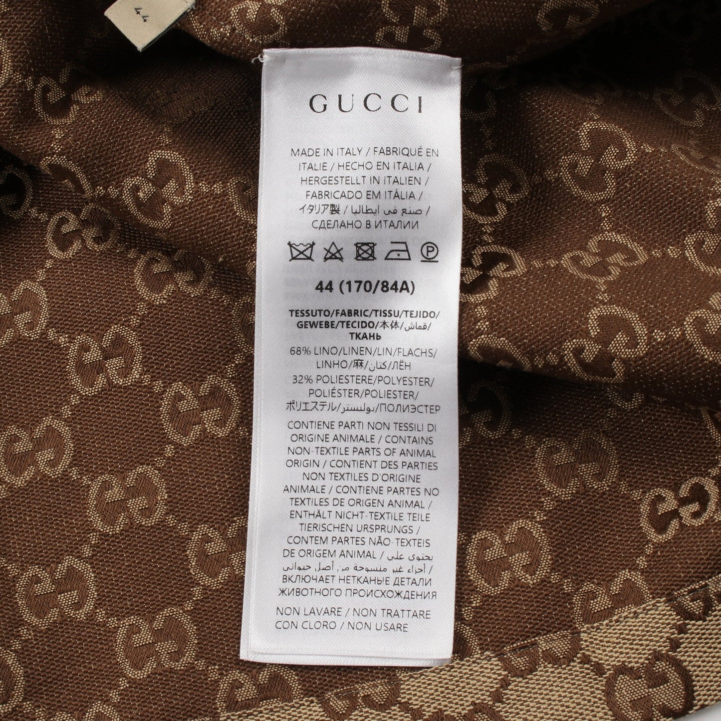 Luxury Gucci Trending 2025 GG canvas Shirt Short sleeve Linen Beige Brown