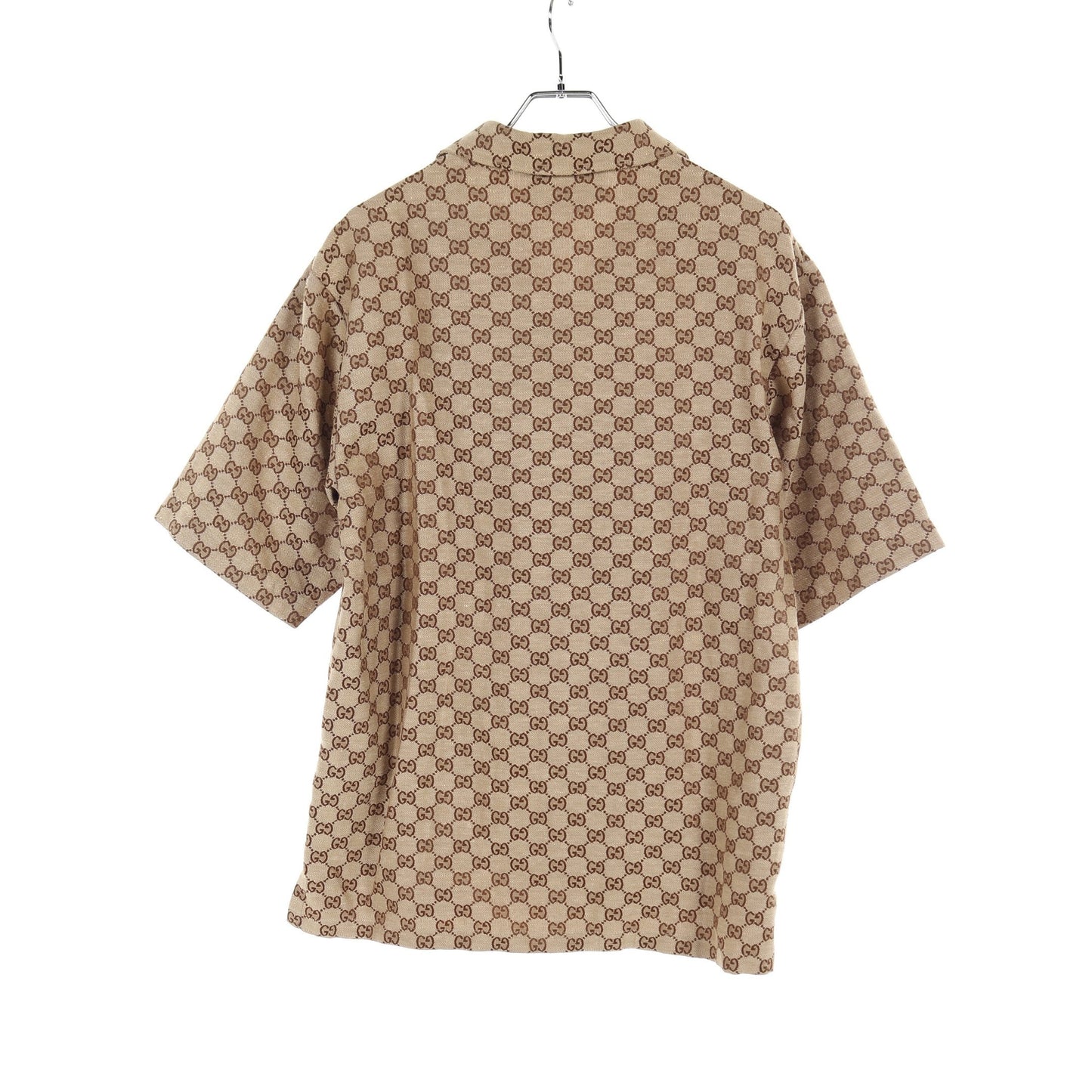 Luxury Gucci Trending 2025 GG canvas Shirt Short sleeve Linen Beige Brown