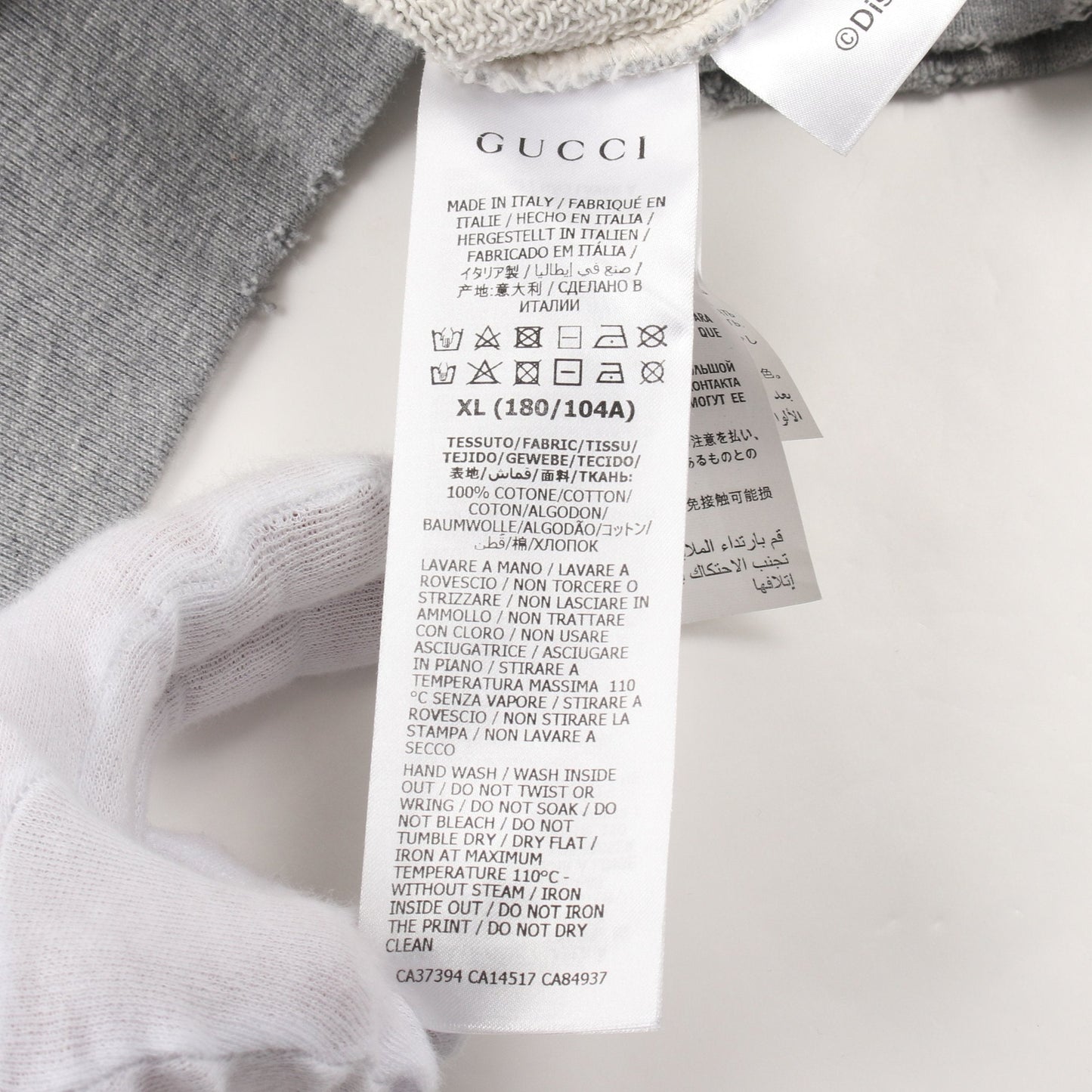 Luxury Gucci Trending 2025 Luxury Gucci Trending 2025 * Disney Sweatshirt Crew neck Cotton Gray Multicolor
