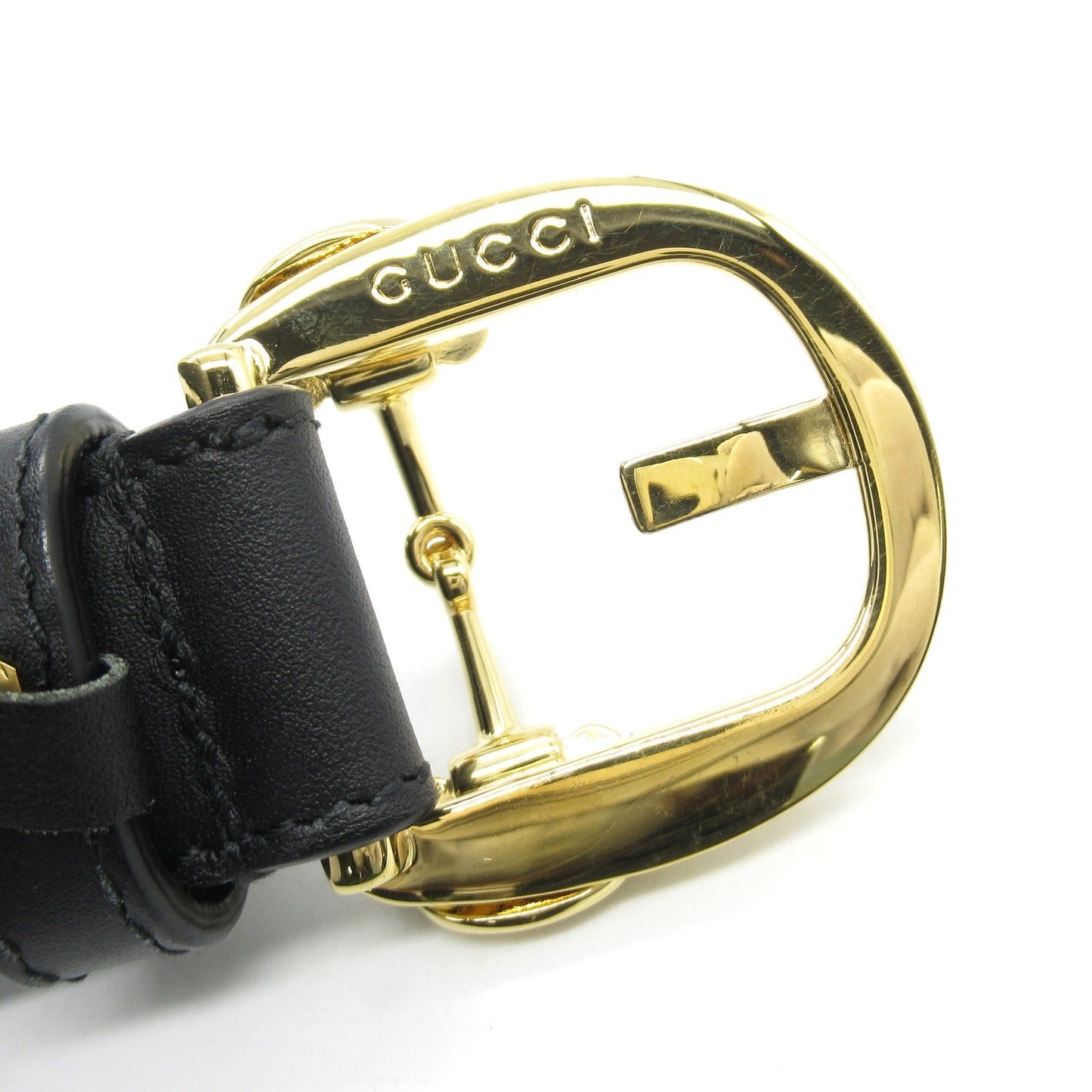 Luxury Gucci Trending 2025 Horsebit Belt Belt Leather Black