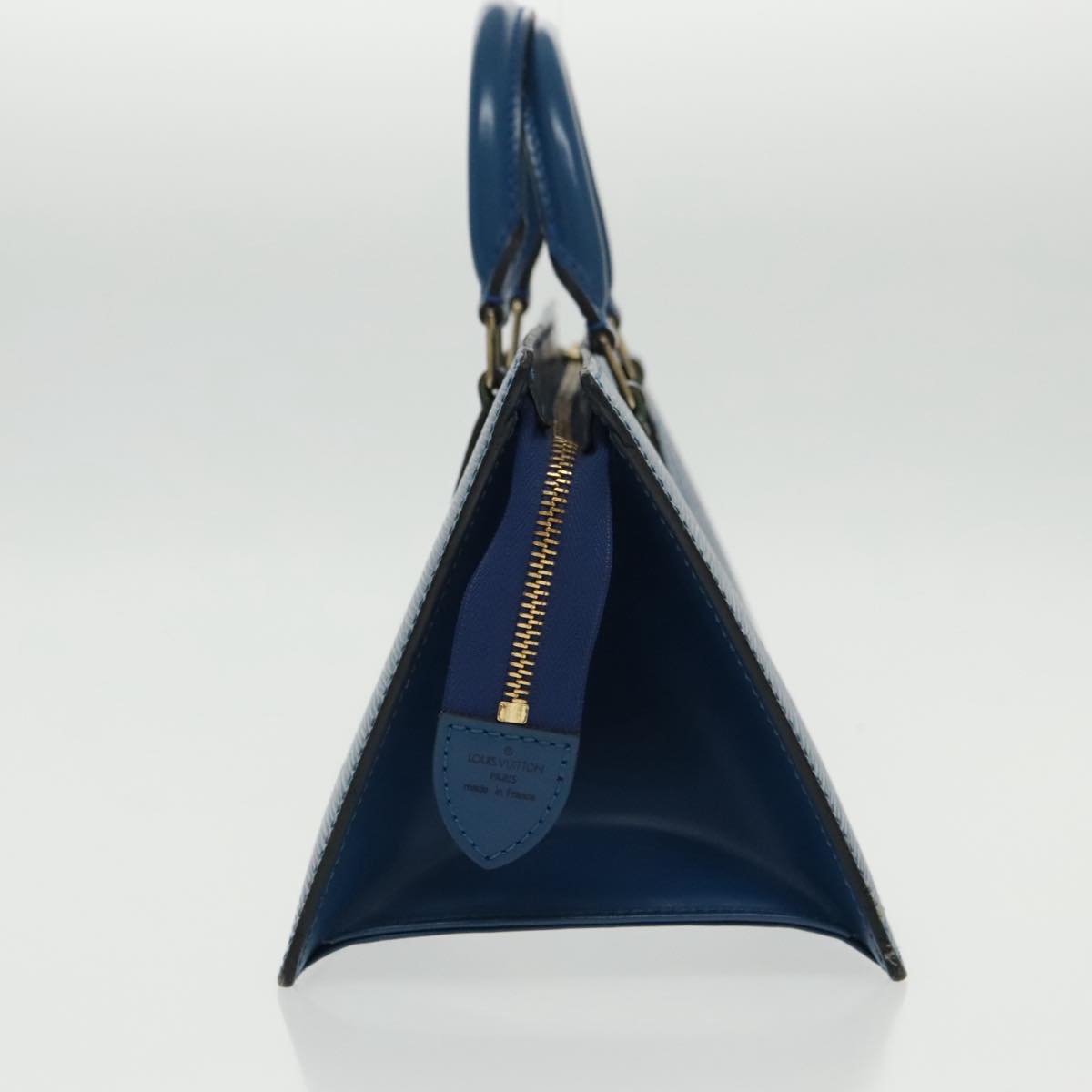 LOUIS VUITTON Epi Sac Triangle Hand Bag Blue M52095 LV 96139