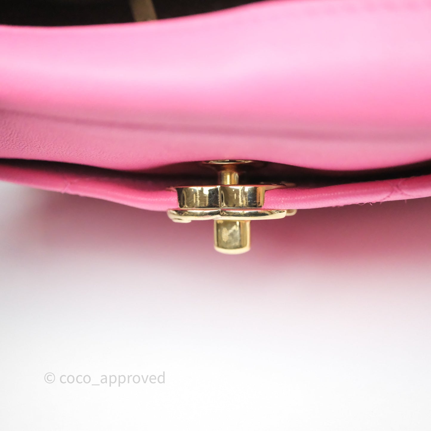 Chanel Camera Bag Pink Calfskin Aged Gold Hardware
