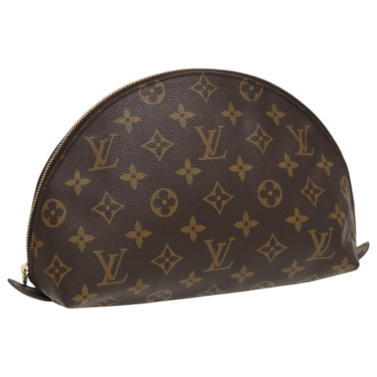 LOUIS VUITTON Monogram Trousse Demi Ronde Cosmetic Pouch M47520 LV 96155