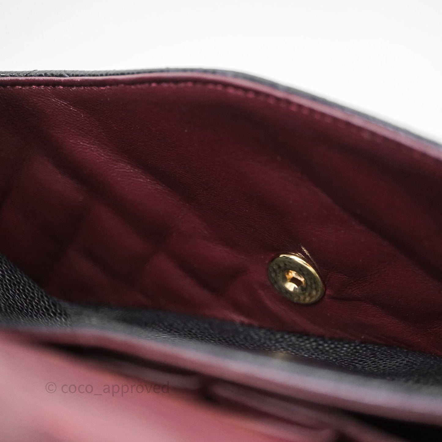 Chanel Classic Medium Flap Quilted Black Caviar Gold Hardware