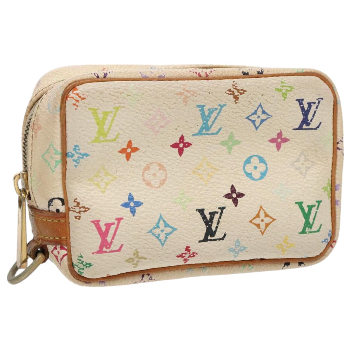 LOUIS VUITTON Monogram Multicolor Trousse Wapity Pouch White M58033 96162