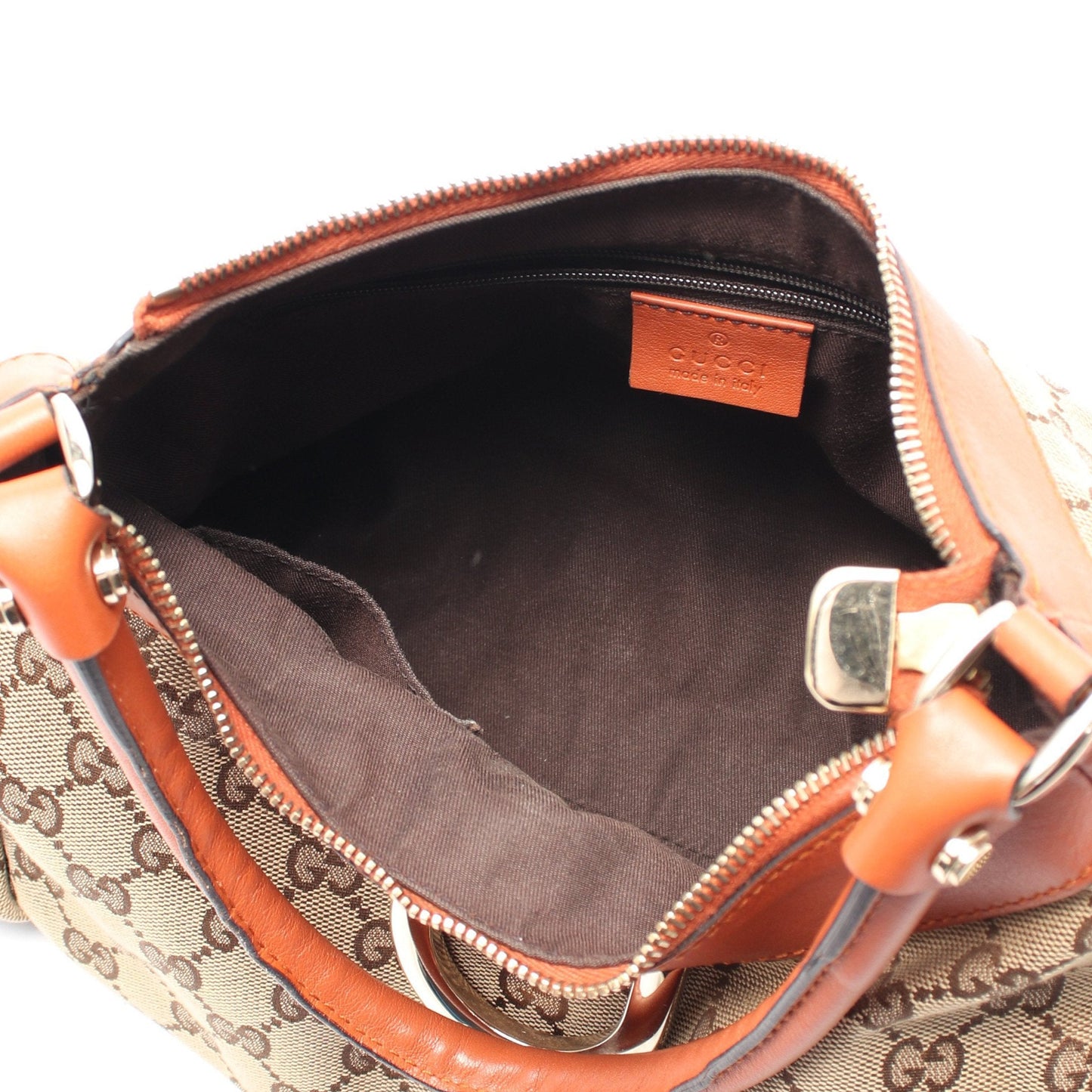 Luxury Gucci Trending 2025 Abby GG canvas One shoulder bag Canvas Leather Beige Orange brown