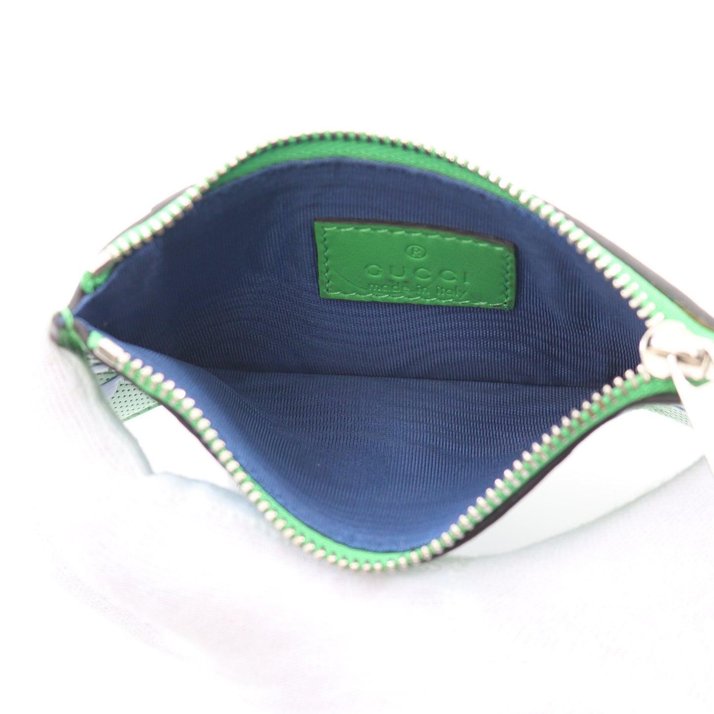 Luxury Gucci Trending 2025 GG embossed Card case Coin purse Leather Green Blue