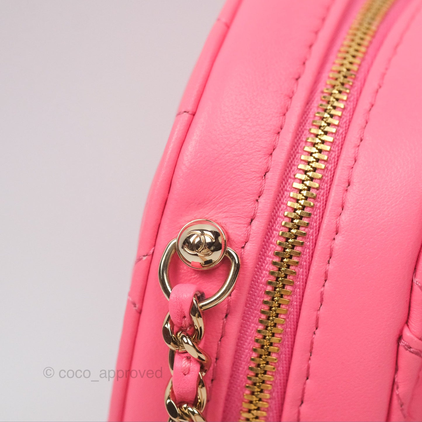 Chanel Large Heart Bag Pink Lambskin Gold Hardware 22S