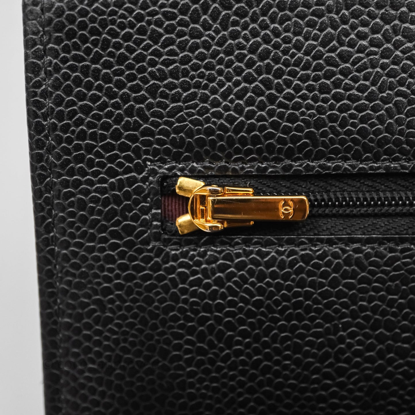 Chanel Quilted WOC Black Caviar Gold Hardware