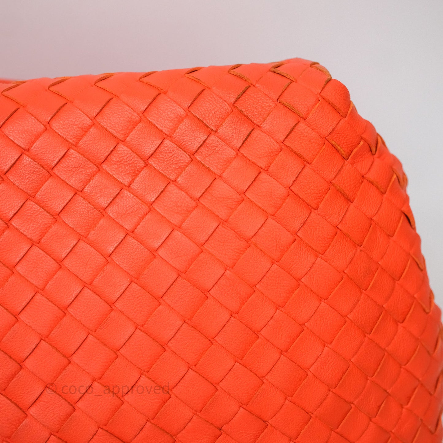 Bottega Veneta Nappa Intrecciato Parachute Tote Bag Orange