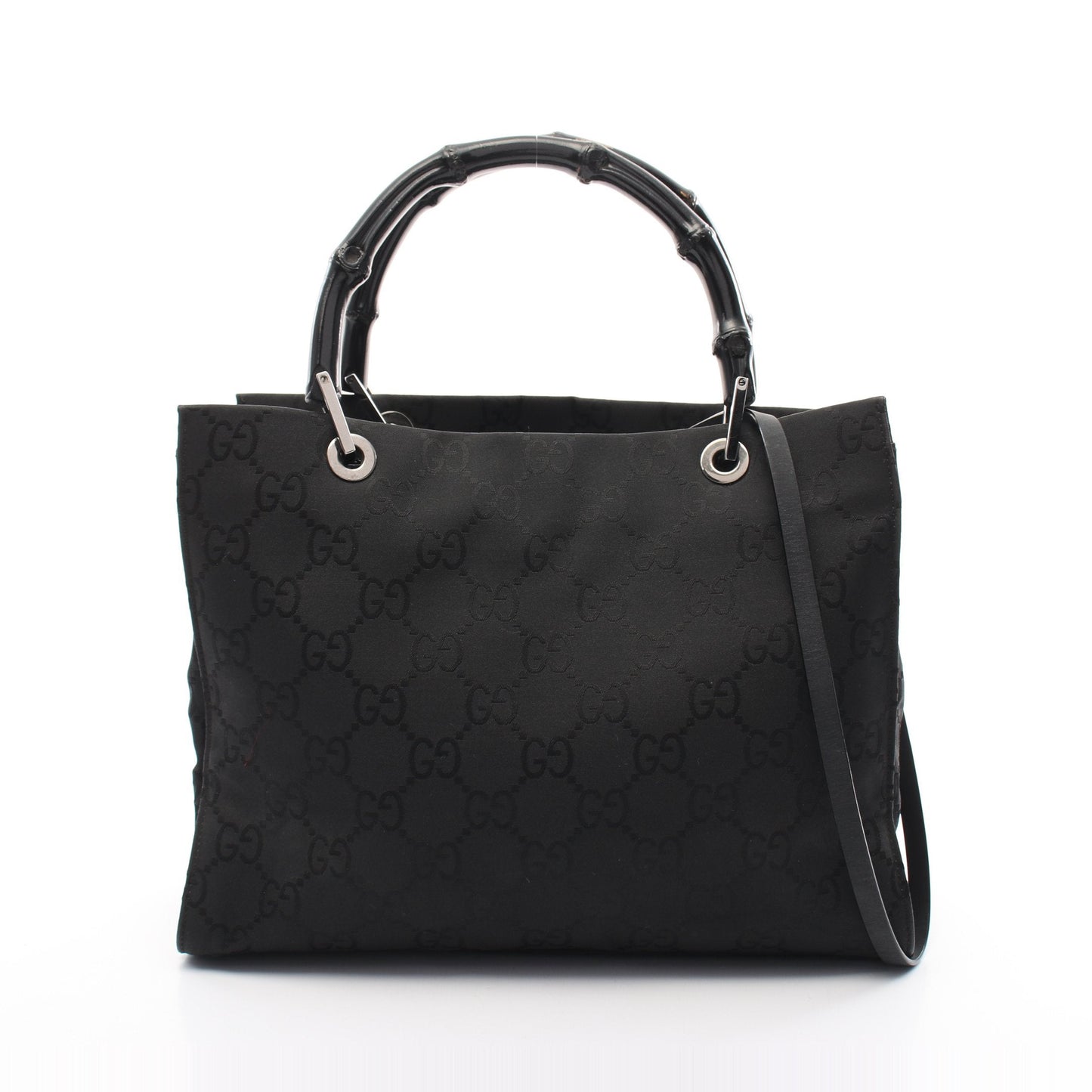 Luxury Gucci Trending 2025 Bamboo GG pattern Handbag Nylon Black 2WAY