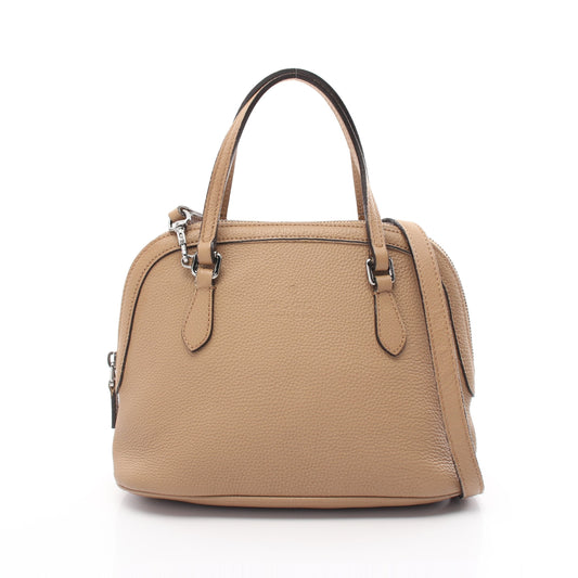 Luxury Gucci Trending 2025 Handbag Leather Beige Logo embossed 2WAY