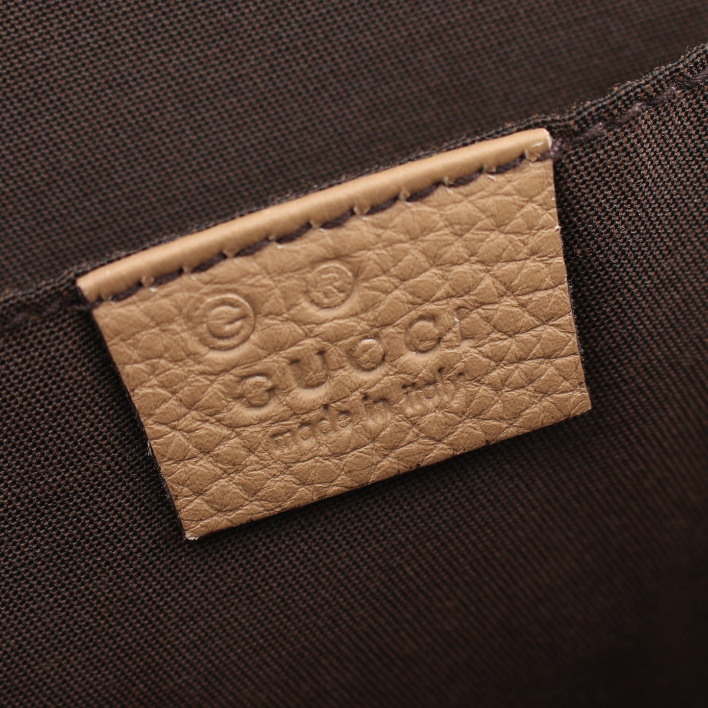 Luxury Gucci Trending 2025 Handbag Leather Beige Logo embossed 2WAY