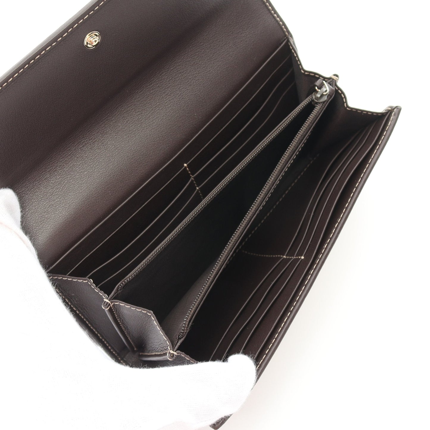 Luxury Gucci Trending 2025 Lovely Bi-fold Long Wallet Canvas Leather Beige Dark brown