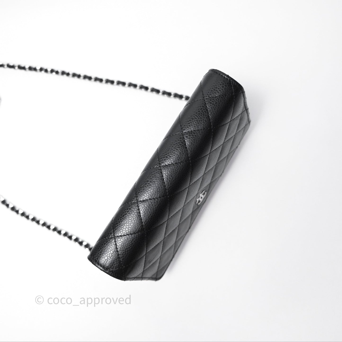Chanel Quilted WOC Black Caviar Silver Hardware