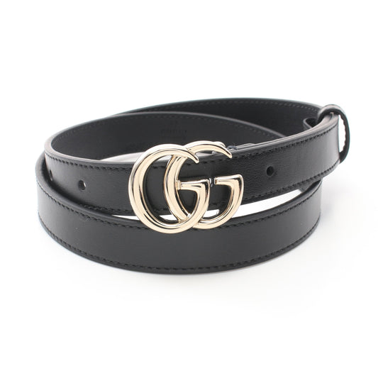 Luxury Gucci Trending 2025 Double G Buckle Belt Leather Black