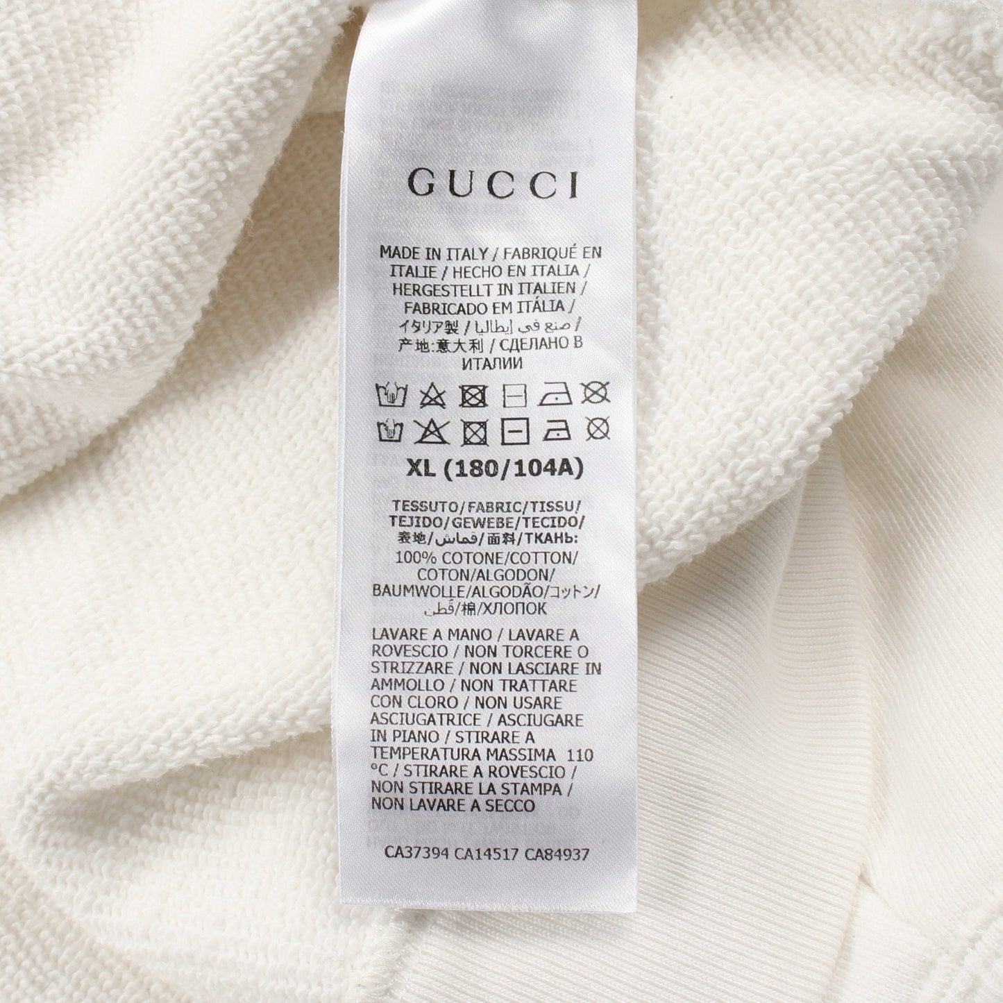 Luxury Gucci Trending 2025 Sweatshirt Crew neck Logo print Cotton White Multicolor