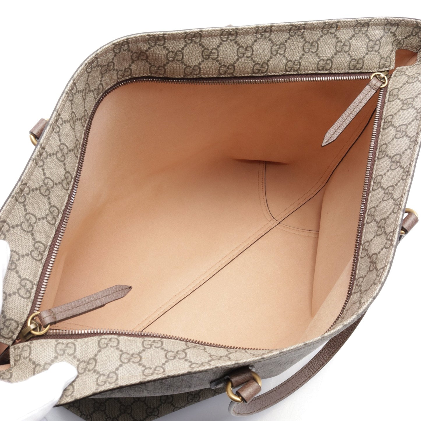 Luxury Gucci Trending 2025 GG Supreme Medium Tote Shoulder bag Tote bag PVC Leather Beige Brown