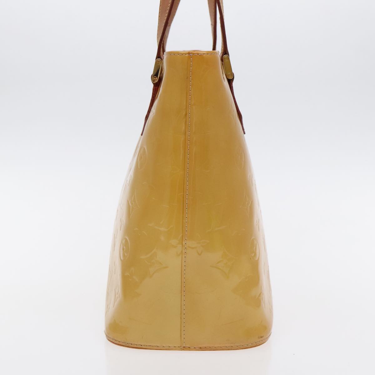 LOUIS VUITTON Monogram Vernis Houston Hand Bag Beige M91004 LV 96266